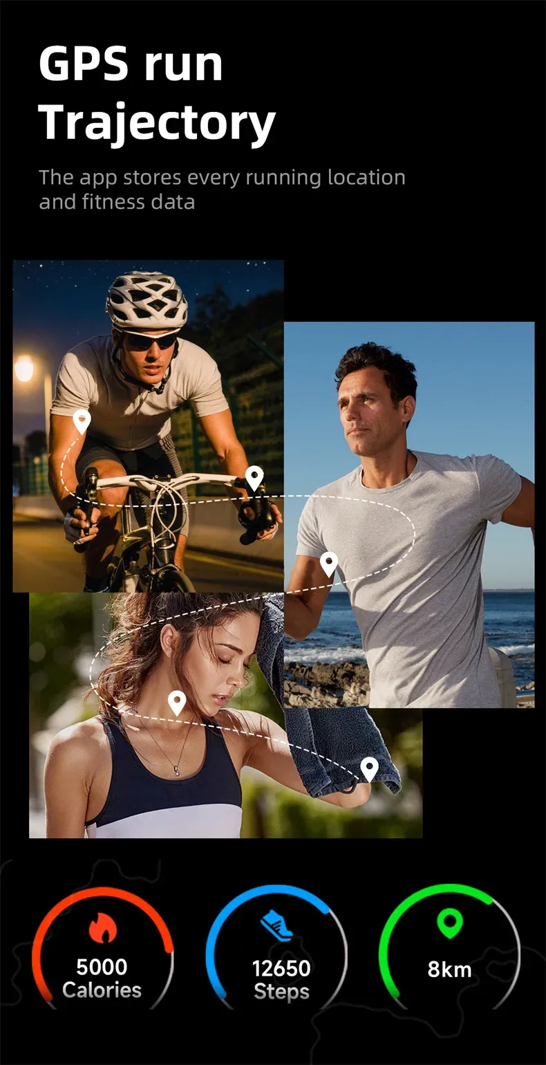 Bracelet connecté GPS pression artérielle sport