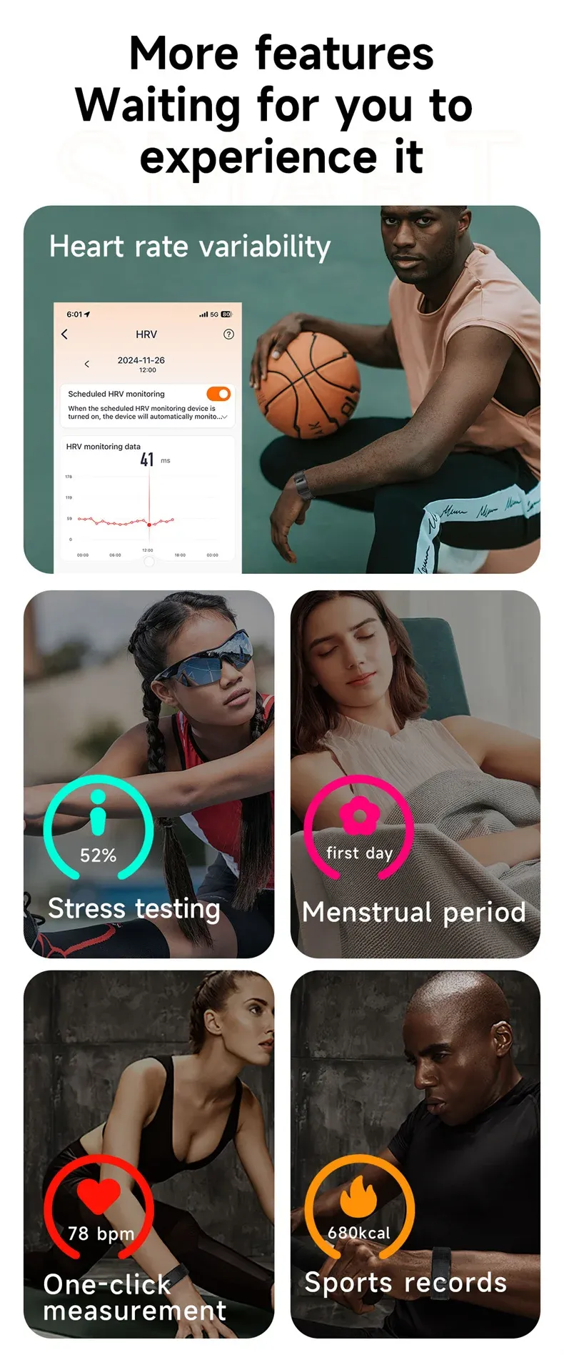 Bracelet connecté GPS pression artérielle sport