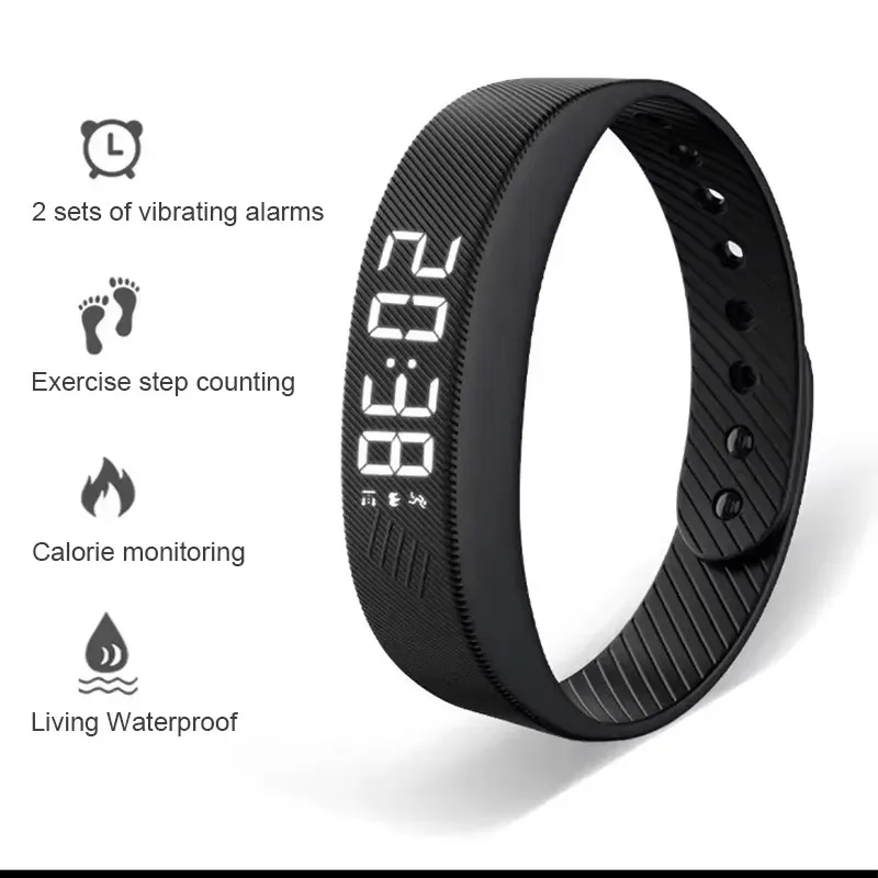 Bracelet connecté LED numérique étanche