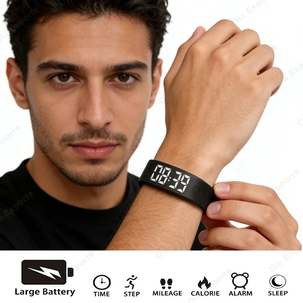 Bracelet connecté LED numérique étanche