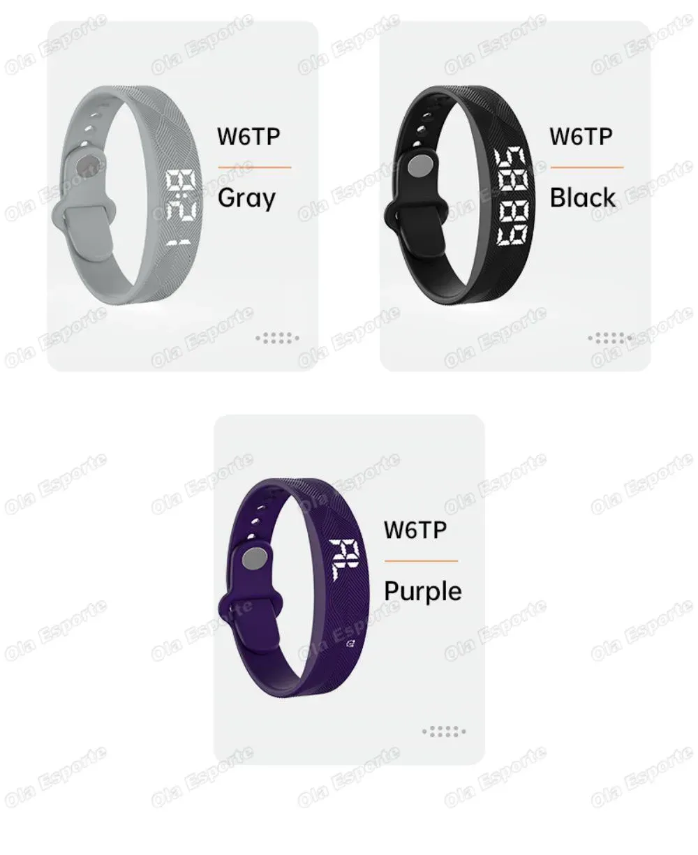 Bracelet connecté LED podomètre rappel alarme