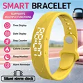 Bracelet connecté LED podomètre rappel alarme – Couleur Yellow