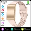 Bracelet connecté LIGE 79 langues IA sport – Couleur gold pink