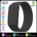 Bracelet connecté LIGE 79 langues IA sport – Couleur mesh belt black