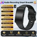 Bracelet connecté LIGE enregistreur audio IA – Couleur Silicone Black
