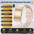 Bracelet connecté LIGE enregistreur audio IA – Couleur Silicone Pink