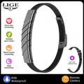 Bracelet connecté LIGE sans écran fréquence cardiaque – Couleur black