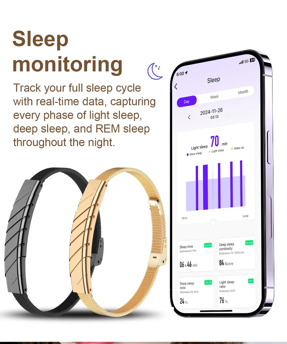 Bracelet connecté LIGE sans écran fréquence cardiaque
