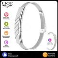 Bracelet connecté LIGE sans écran fréquence cardiaque – Couleur silver