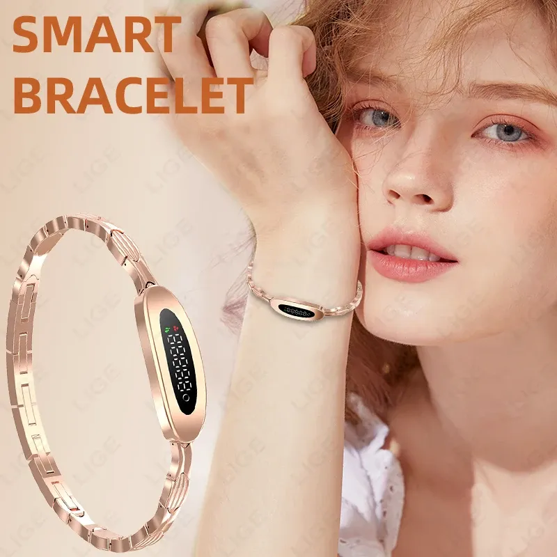 Bracelet connecté luxe suivi forme rappel appels