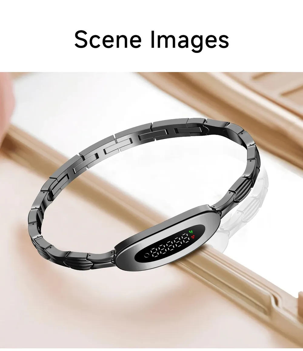 Bracelet connecté luxe suivi forme rappel appels