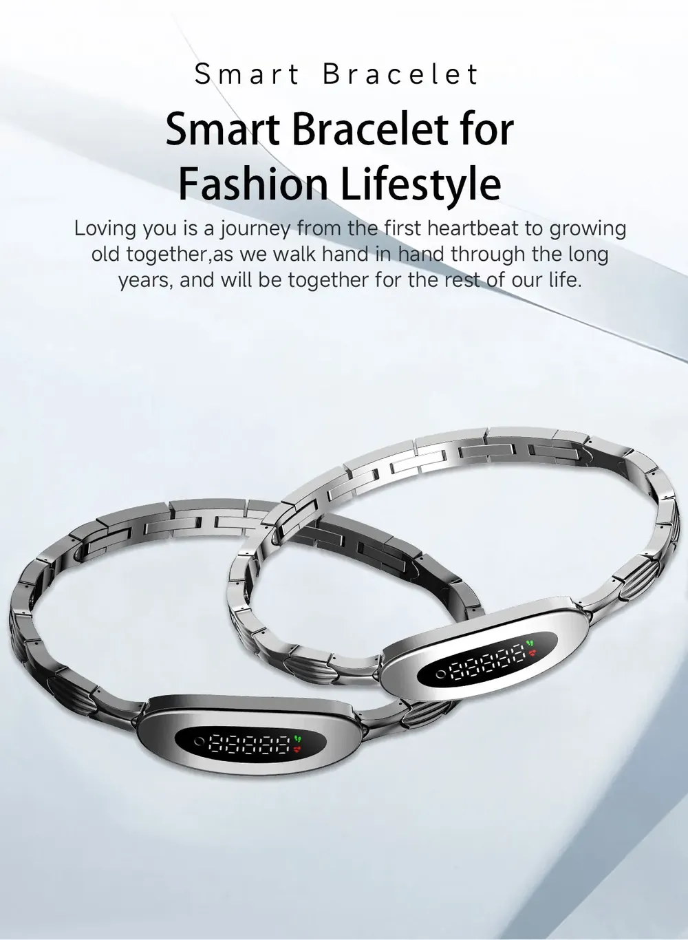 Bracelet connecté luxe suivi forme rappel appels