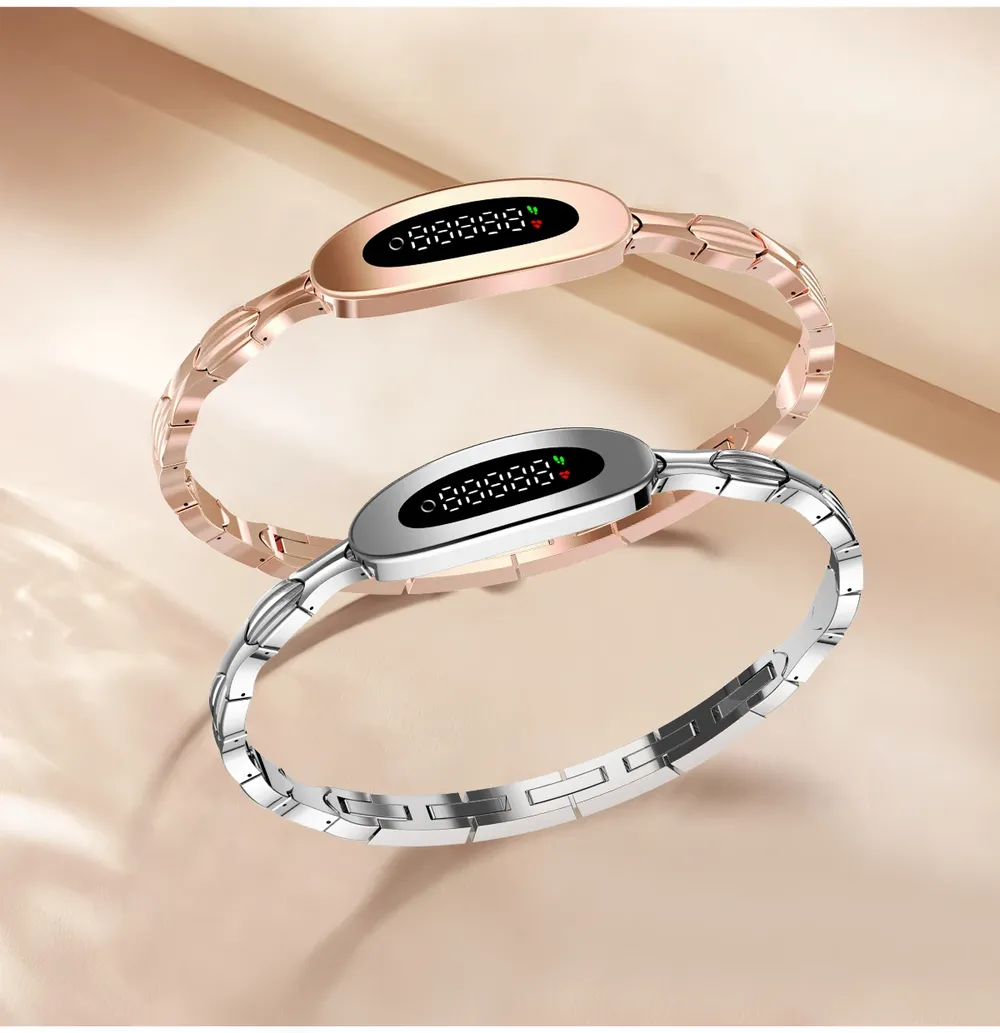 Bracelet connecté luxe suivi forme rappel appels