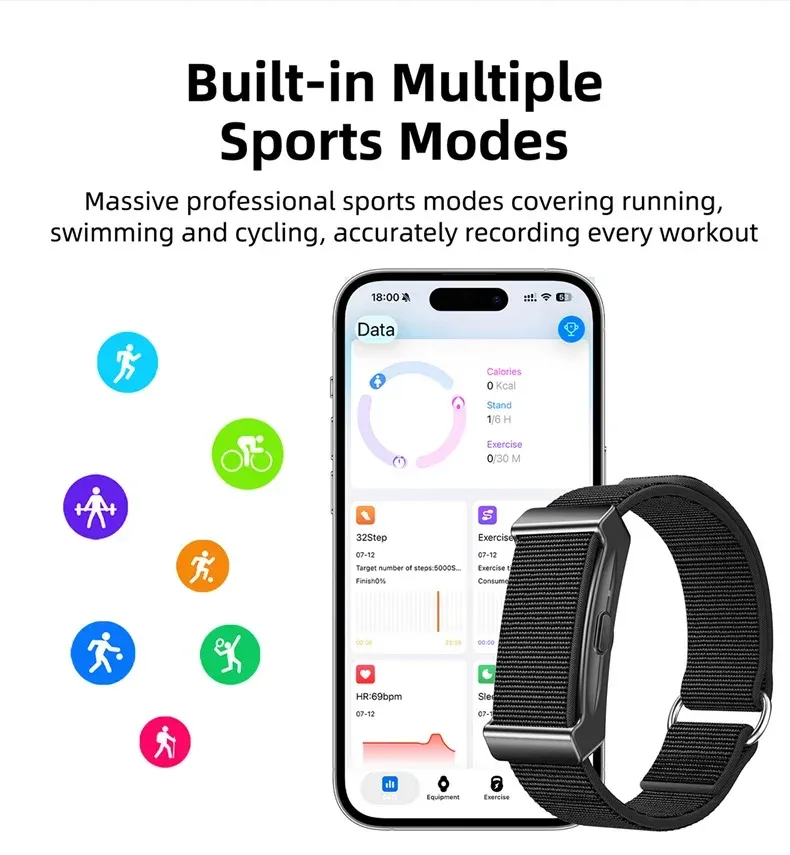 Bracelet connecté sans écran fréquence cardiaque
