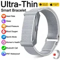Bracelet connecté sans écran fréquence cardiaque – Couleur Gray Nylon Tape