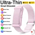 Bracelet connecté sans écran fréquence cardiaque – Couleur Pink Nylon Tape
