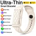 Bracelet connecté sans écran fréquence cardiaque – Couleur White tape