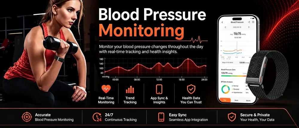 Bracelet connecté santé ECG PPG pression artérielle