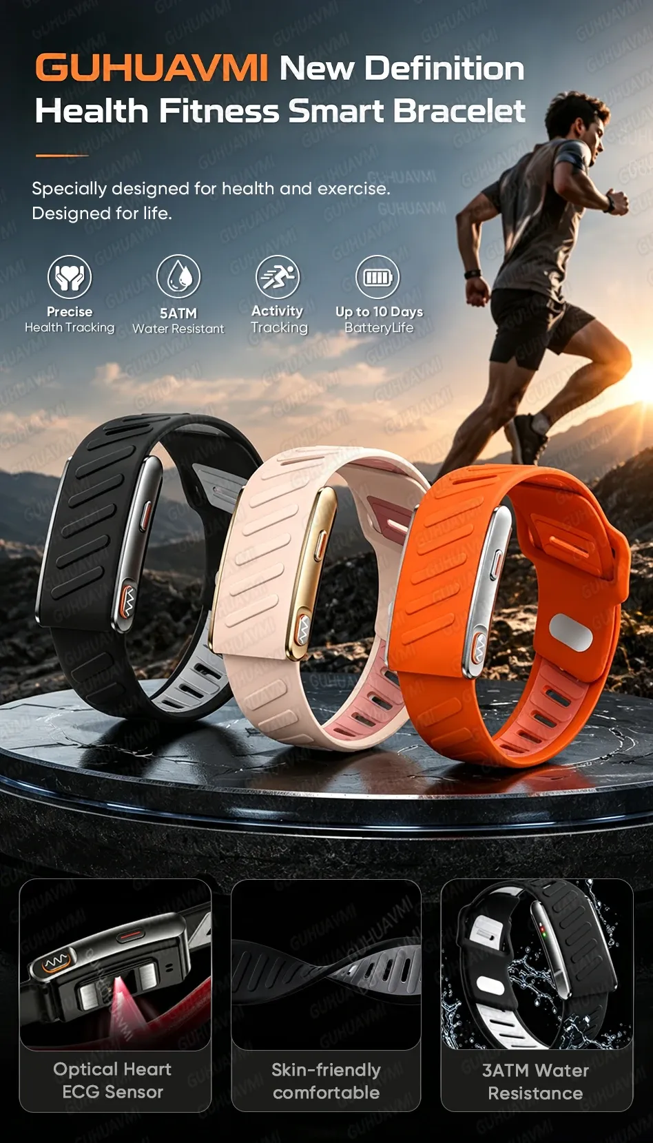 Bracelet connecté santé ECG pression artérielle