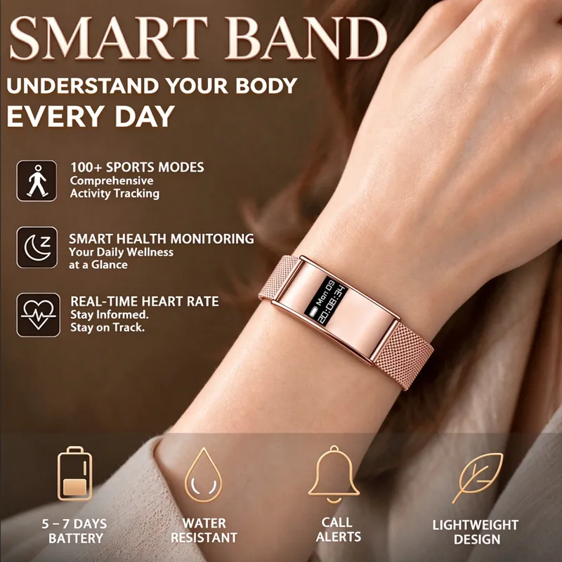Bracelet connecté santé fréquence cardiaque fitness