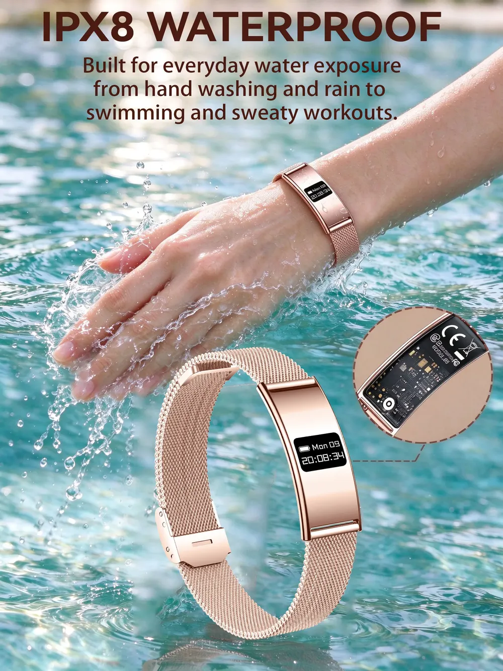 Bracelet connecté santé fréquence cardiaque fitness