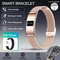 Bracelet connecté santé fréquence cardiaque fitness – Couleur Gold Mesh Belt