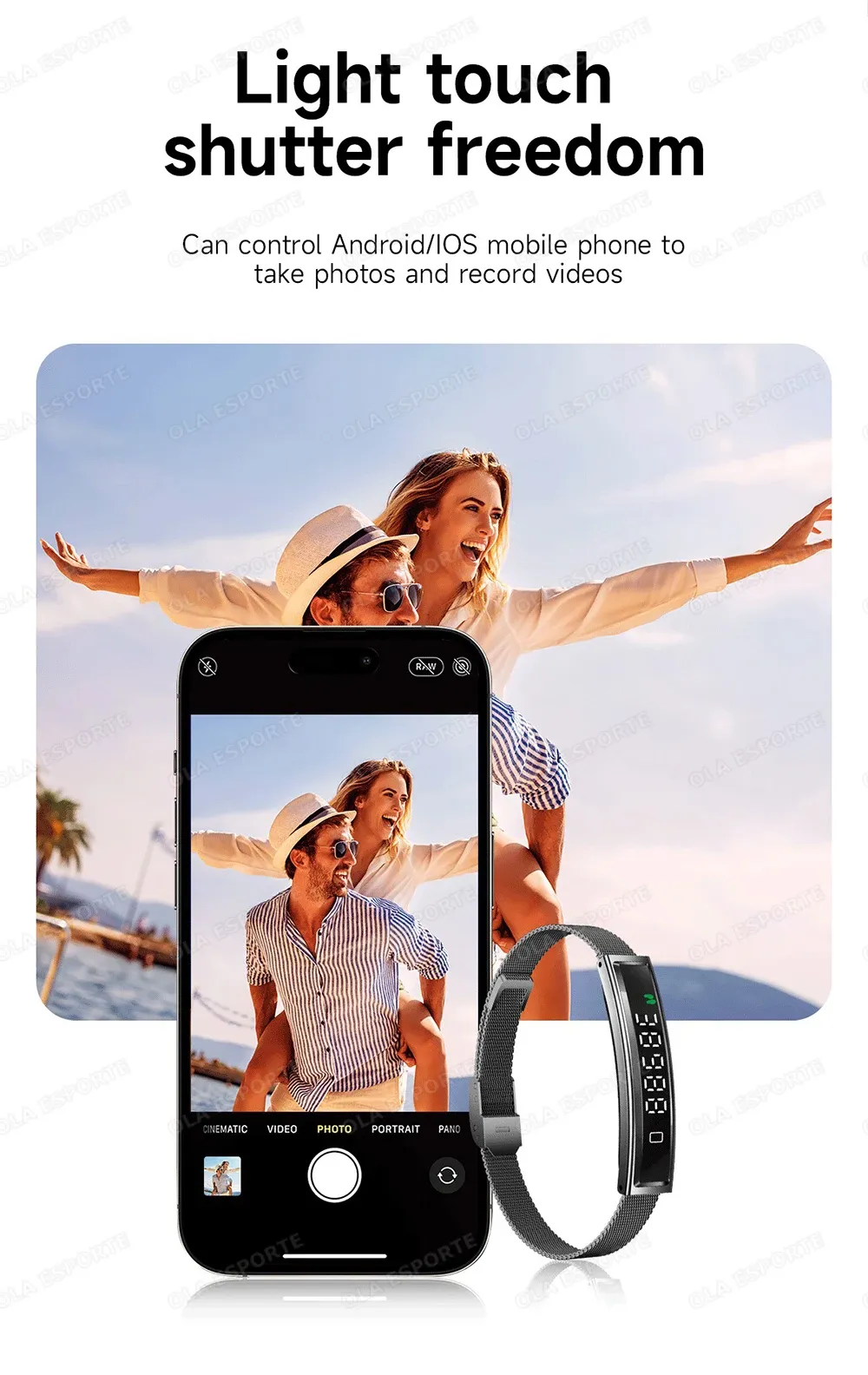 Bracelet connecté santé stress HRV podomètre