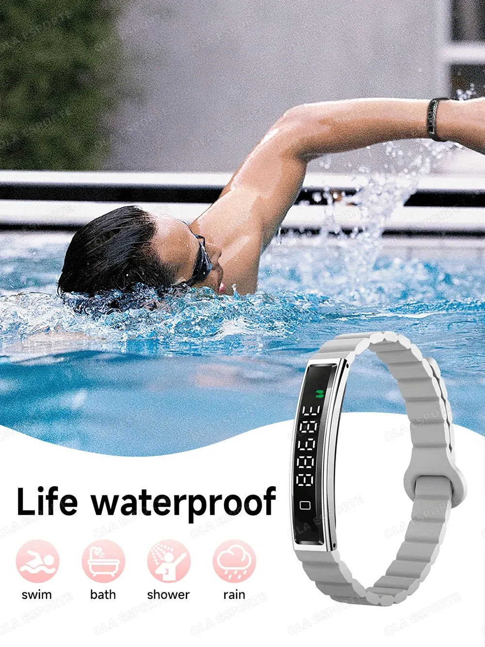 Bracelet connecté santé stress HRV podomètre