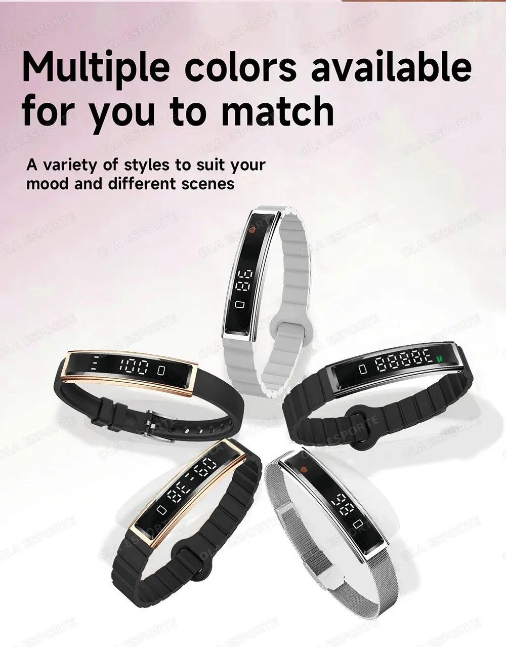 Bracelet connecté santé stress HRV podomètre