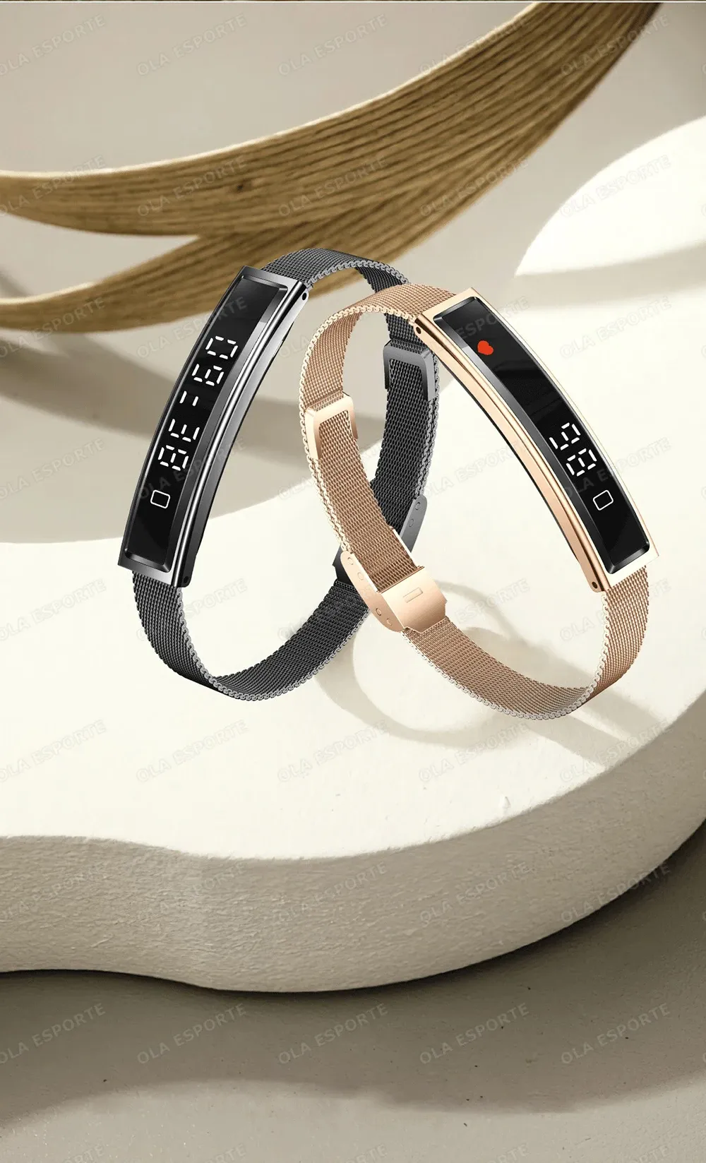 Bracelet connecté santé stress HRV podomètre