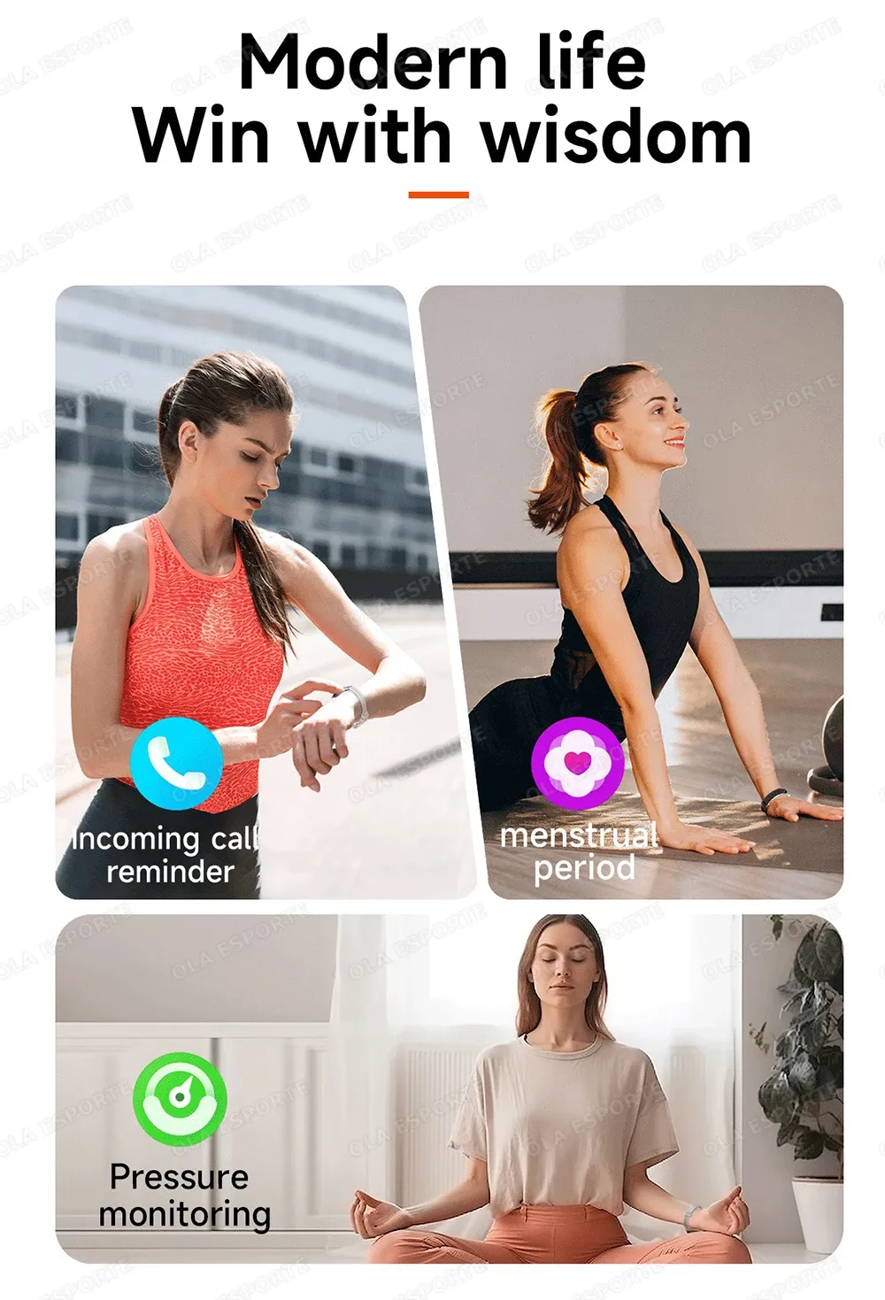Bracelet connecté santé stress HRV podomètre