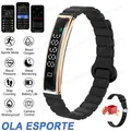Bracelet connecté santé stress HRV podomètre – Couleur Gold