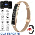 Bracelet connecté santé stress HRV podomètre – Couleur Gold Milan