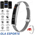 Bracelet connecté santé stress HRV podomètre – Couleur Silver Milan