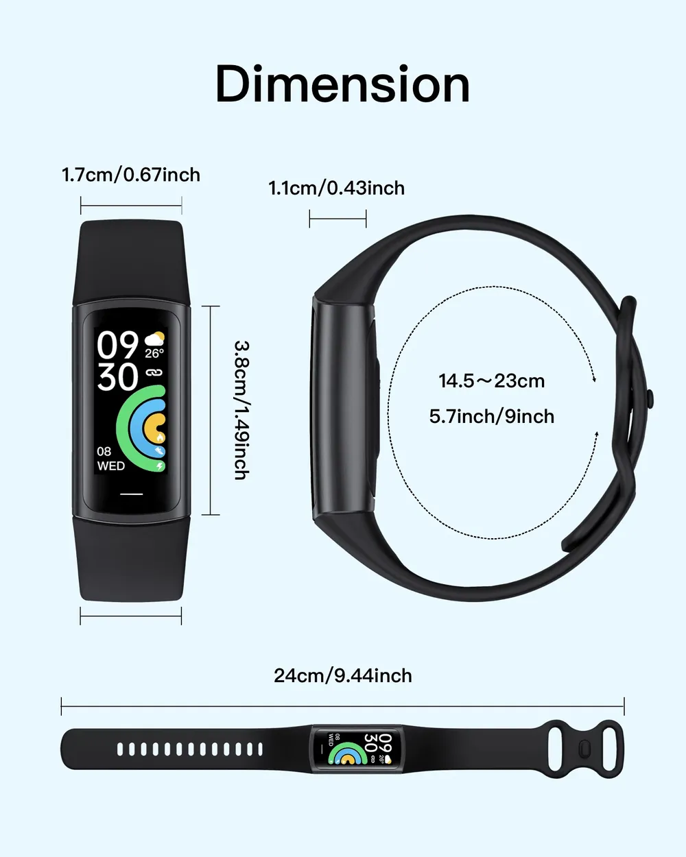 Bracelet connecté sport activité santé léger