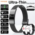 Bracelet connecté ultra-fin SpO2 rythme cardiaque – Couleur Black Mesh Belt 2A