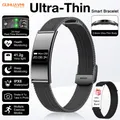 Bracelet connecté ultra-fin SpO2 rythme cardiaque – Couleur Black Mesh Belt