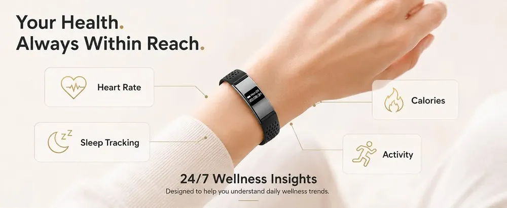 Bracelet connecté ultra-fin SpO2 rythme cardiaque