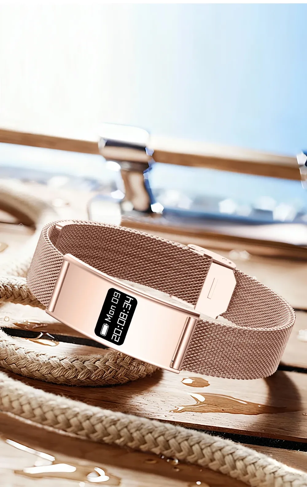 Bracelet connecté ultra-fin SpO2 rythme cardiaque