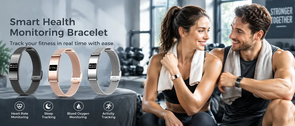 Bracelet connecté ultra-fin SpO2 rythme cardiaque