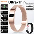 Bracelet connecté ultra-fin SpO2 rythme cardiaque – Couleur Gold Mesh Belt