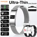 Bracelet connecté ultra-fin SpO2 rythme cardiaque – Couleur Silver Mesh Belt 2A