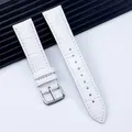Bracelet cuir 12 à 24 mm boucle ardillon acier – Couleur du bracelet White
