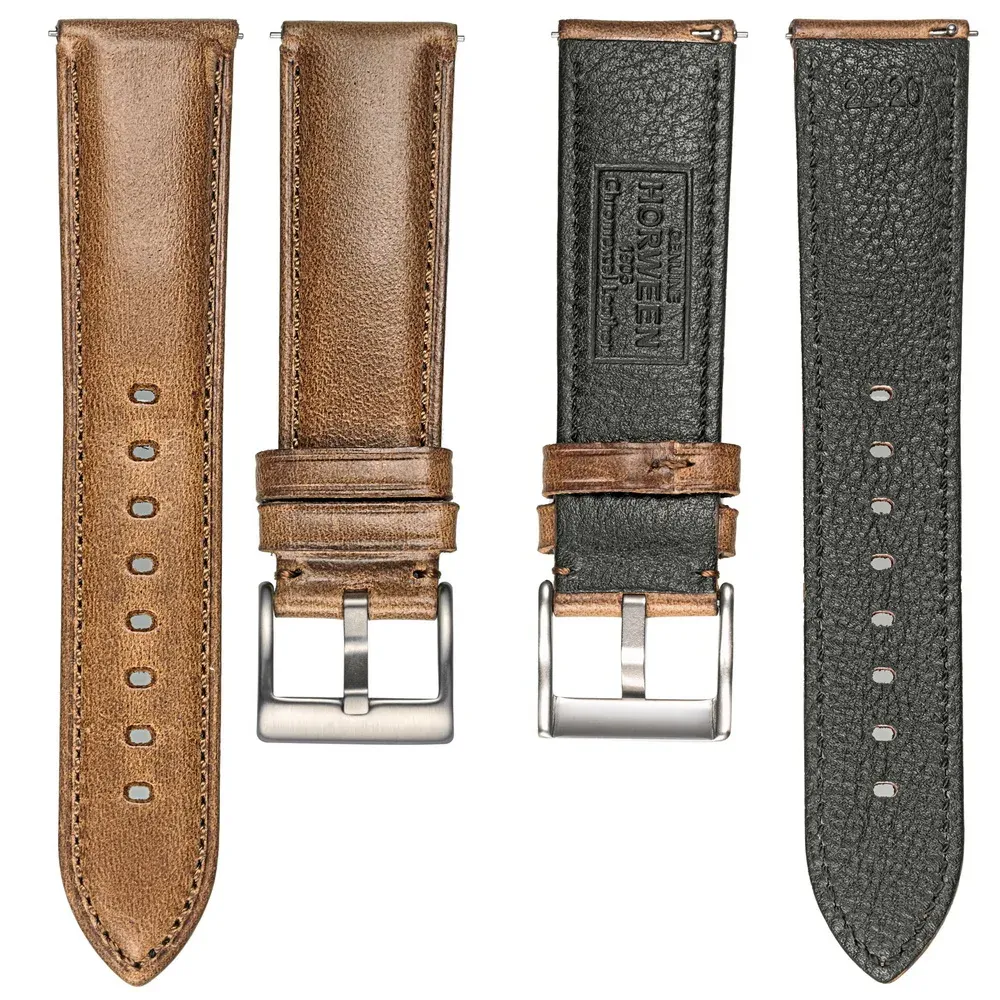 Bracelet cuir 18 à 22 mm à libération rapide