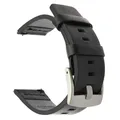Bracelet cuir 18 à 24 mm dégagement rapide – Couleur du bracelet Black Silver