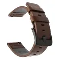 Bracelet cuir 18 à 24 mm dégagement rapide – Couleur du bracelet Brown Black