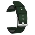 Bracelet cuir 18 à 24 mm dégagement rapide – Couleur du bracelet Green Silver