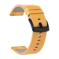 Bracelet cuir 18 à 24 mm dégagement rapide – Couleur du bracelet Light Brown Black