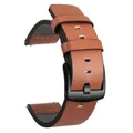 Bracelet cuir 18 à 24 mm dégagement rapide – Couleur du bracelet Orange Black