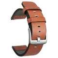 Bracelet cuir 18 à 24 mm dégagement rapide – Couleur du bracelet Orange Silver